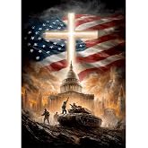 Bowetile 4th of July Diamond Art Kits for Adults, USA Flag Diamond Painting Cross Kit, 5D DIY Full Drill Tank Soldier Diamond Dots Paintings Picture Gem Art Craft for Home Decor 12x16 Inch