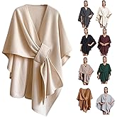 Fleece Drape Shawl Wraps for Women Poncho Sweater Womens Scarfs Coat Wraps for Evening Dresses Fashion Accessories