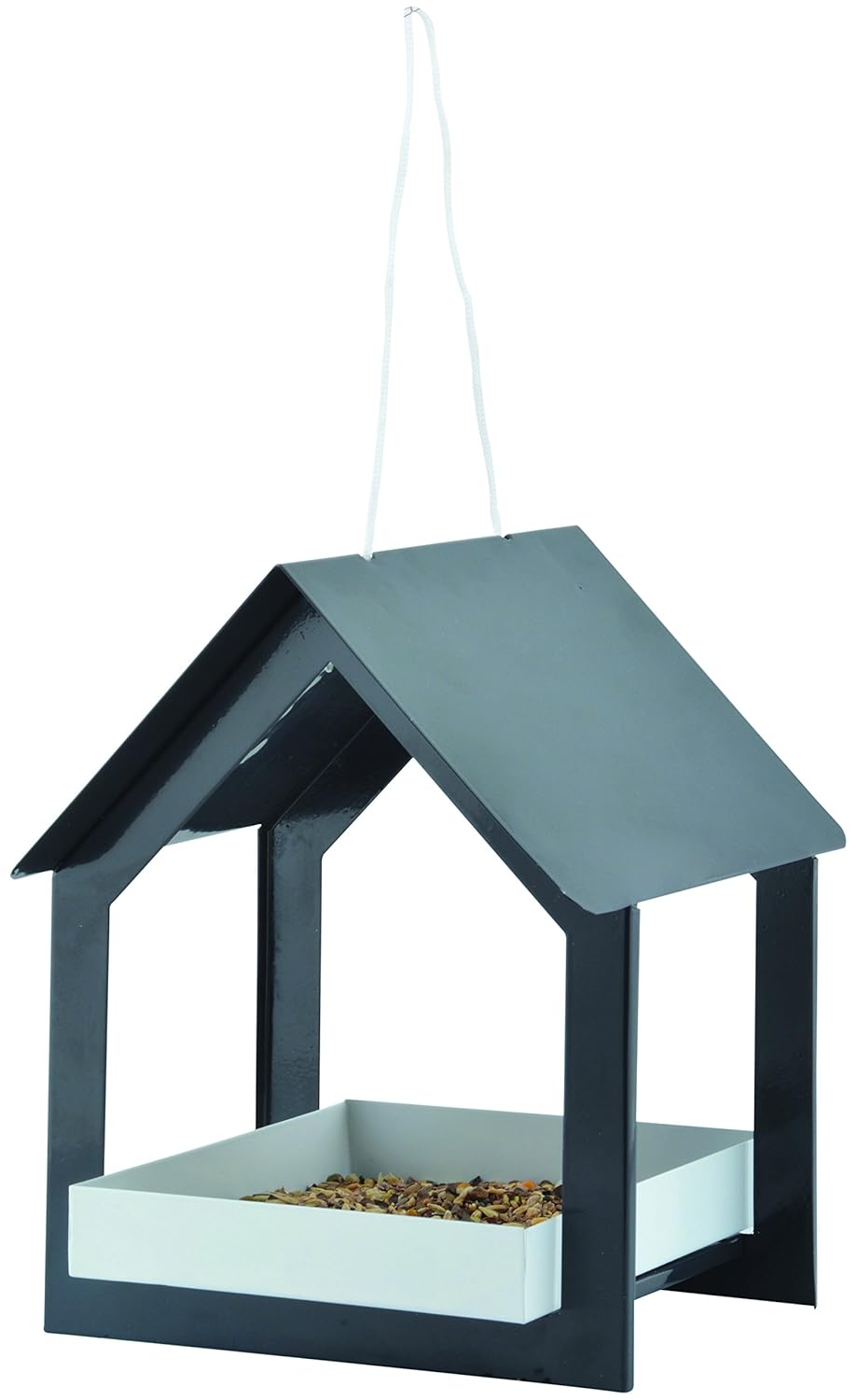 Fallen Fruits Ltd Metal Hanging Bird Table Feeder Grey Amazon Co
