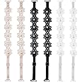 obmwang 3 Pairs Women's Bra Straps Lace Flower Elastic Adjustable Underwear Strap Replacement Shoulder