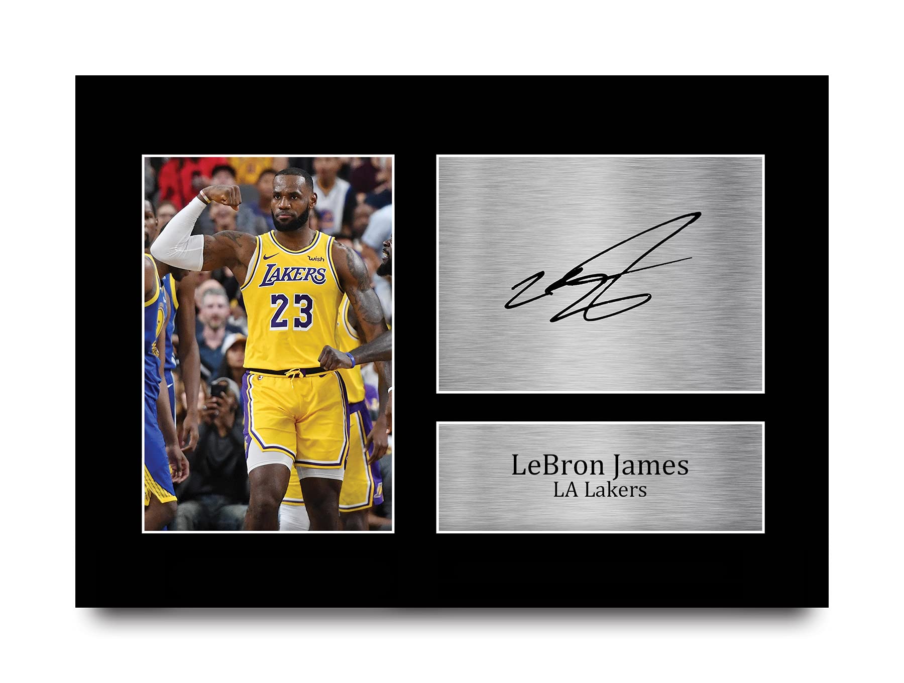 HWC Trading Lebron James Los Angles Lakers Gifts Printed Signed Autograph Picture for Basketball Memorabilia Fans - A4