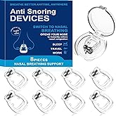 Anti Snoring Devices, Silicone Magnetic Anti Snoring Nose Clip, Nasal Strip for Snoring with Adjustable Magnet, Magnetic Nasal Strip, Stop Snoring for Men and Women, 8PCS