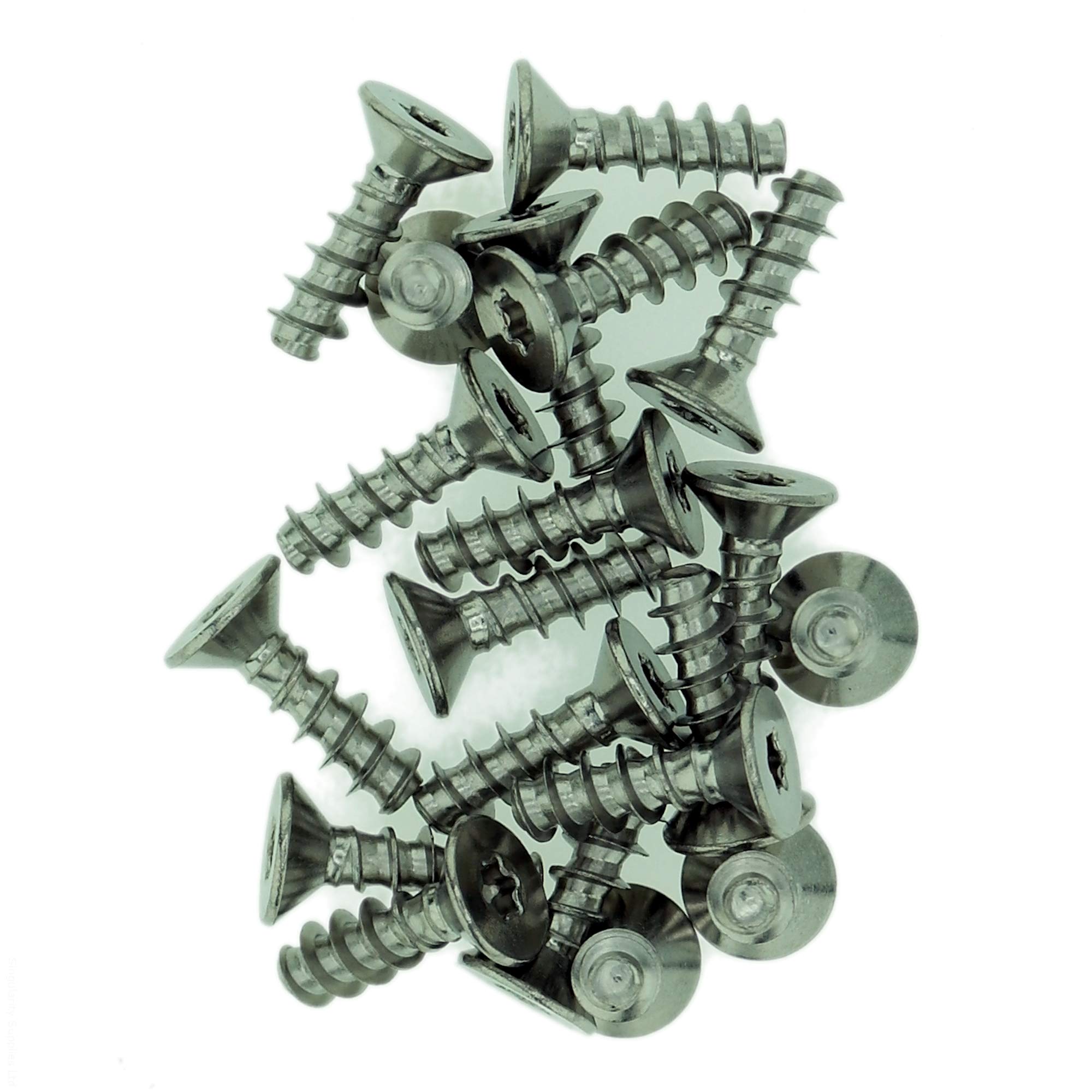 D5 (5mm x 25mm) TX Countersunk Screws for Plastic - Stainless Steel (A2) (Pack of 20)