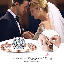 SMILEST Branch Moissanite Promise Rings for