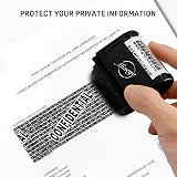 Miseyo Identity Theft Protection Roller Stamp Set Black 6 Refill Ink Included view 4