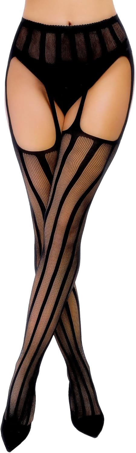 6 Pairs Women Fishnet Thigh-High Stockings Tights Suspender Pantyhose Stockings for Valentine's Day at  Women’s Clothing store
