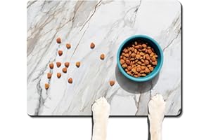 AYIASHIAB Dog Food Mats for Floors Absorbent, Pet Cat Food Mat - Quick Dry Dog Bowl Mats for Food and Water, Eco-Friendly Boho Pet Supplies