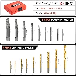 Screw Extractor Set, 37# Cr-Mo & 6542 HSS Steel