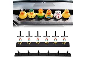 Duck Holder Set for Dashboard, Adjustable Rubber Ducks Display Mount Includes 2 Decorative Strips and 12 Magnetic Duck Plugs 