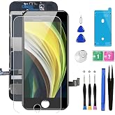 for iPhone 8/SE 2020 2nd Generation Screen Replacement Black | 4.7 Inch iphone se screen, High-Quality Full Tools Set, Highly Responsive Touch, Clear Viewing, Hardness Tempered Glass