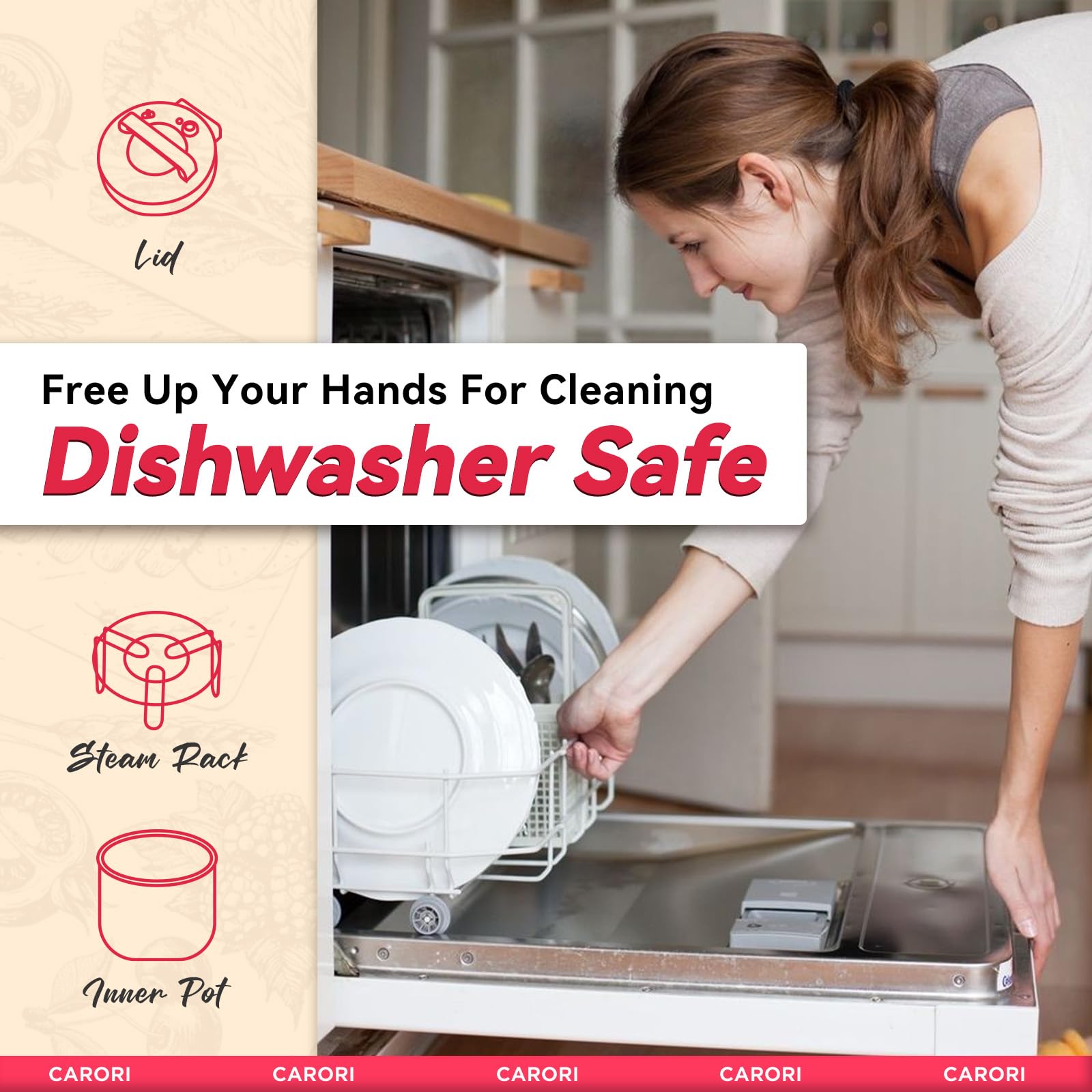 1200W 12-in-1 Electric Pressure Cooker 8Qt, Stainless Steel Pressure Cooker, Slow Cook Rice Cooker Steamer Sauté, Yogurt Maker, Warmer & Sterilizer with Recipe, Safer Venting Design, Black