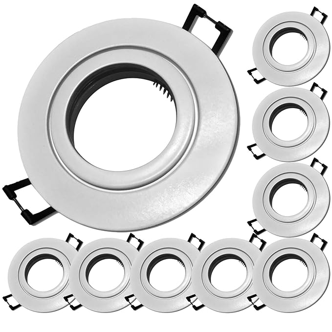 9 Stück IP44 Bad Einbaustrahler Neptun 230 Volt Rund Ohne Leuchtmittel