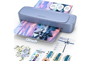 QFUN 13 Inch Laminator Machine 11x17 with Laminating Sheets Personal Laminator for Teachers, 60S Warm Up Cold Thermal Lamination Machine for Home Office, A3 Laminating Machine Portable Paper Laminate Kit