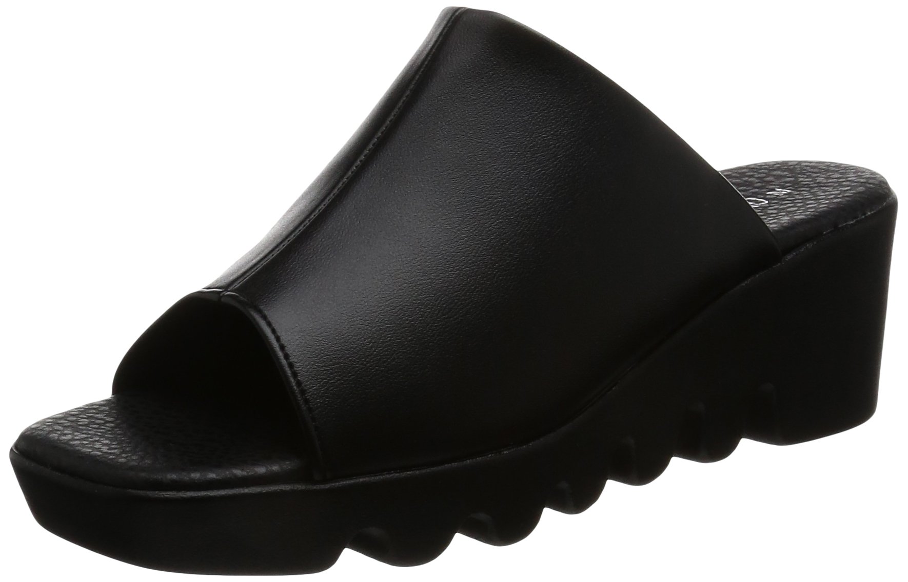 [ルチアーノ バレンチノ] 日本製 6cmウエッジヒール 美脚オフィスサンダル 厚底 IM6451 レディース クロ 23.0~23.5 cm商品画像