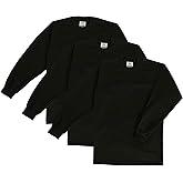 Pro Club Men's 3-Pack Heavyweight Cotton Long Sleeve Crew Neck T-Shirt
