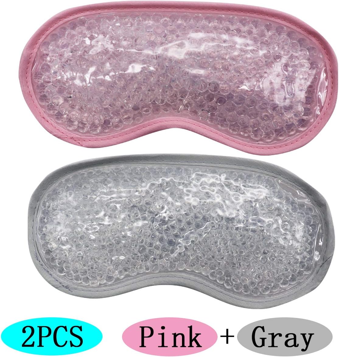 HiFineCare Cold&Hot Eye Mask Gel Bead Cooling Eye Mask for Eyes Puffy Assisted Sleep and Other Problems for Eye Reusable Plush Eye Ice Pack for Hot Cold Therapy (5): Health & Personal Care