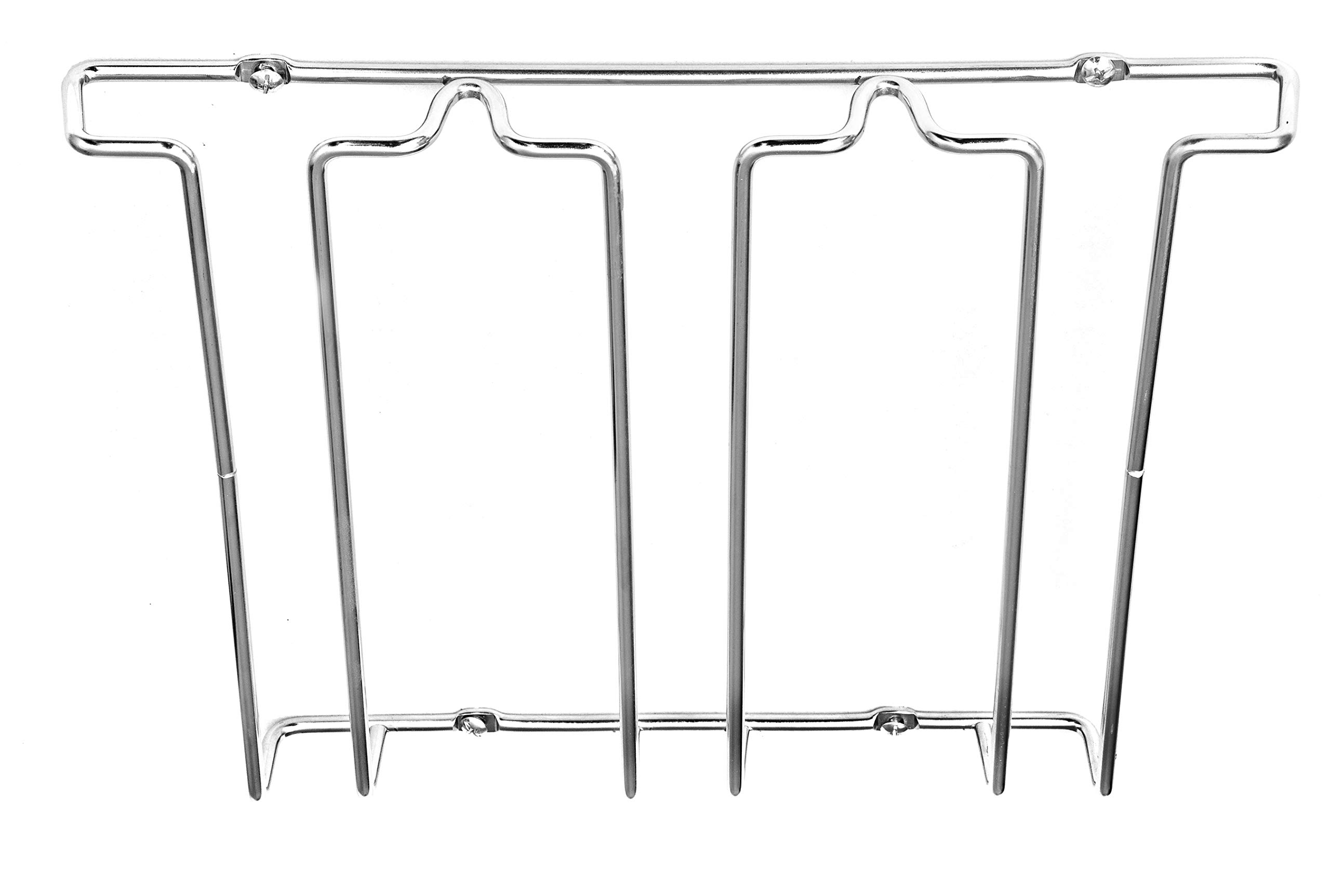 Amtido Wine Glass Holder & Stemware Rack - Under Cabinet Mount - Chrome (1)