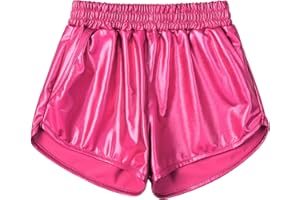 Perfashion Girls Metallic Shorts Sparkly Shiny Hot Pants Gold/Silver/Pink Outfit