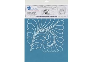FULL LINE Pounce Pad Stencil for Quilting (7.25" x 7.25") - Feather Square
