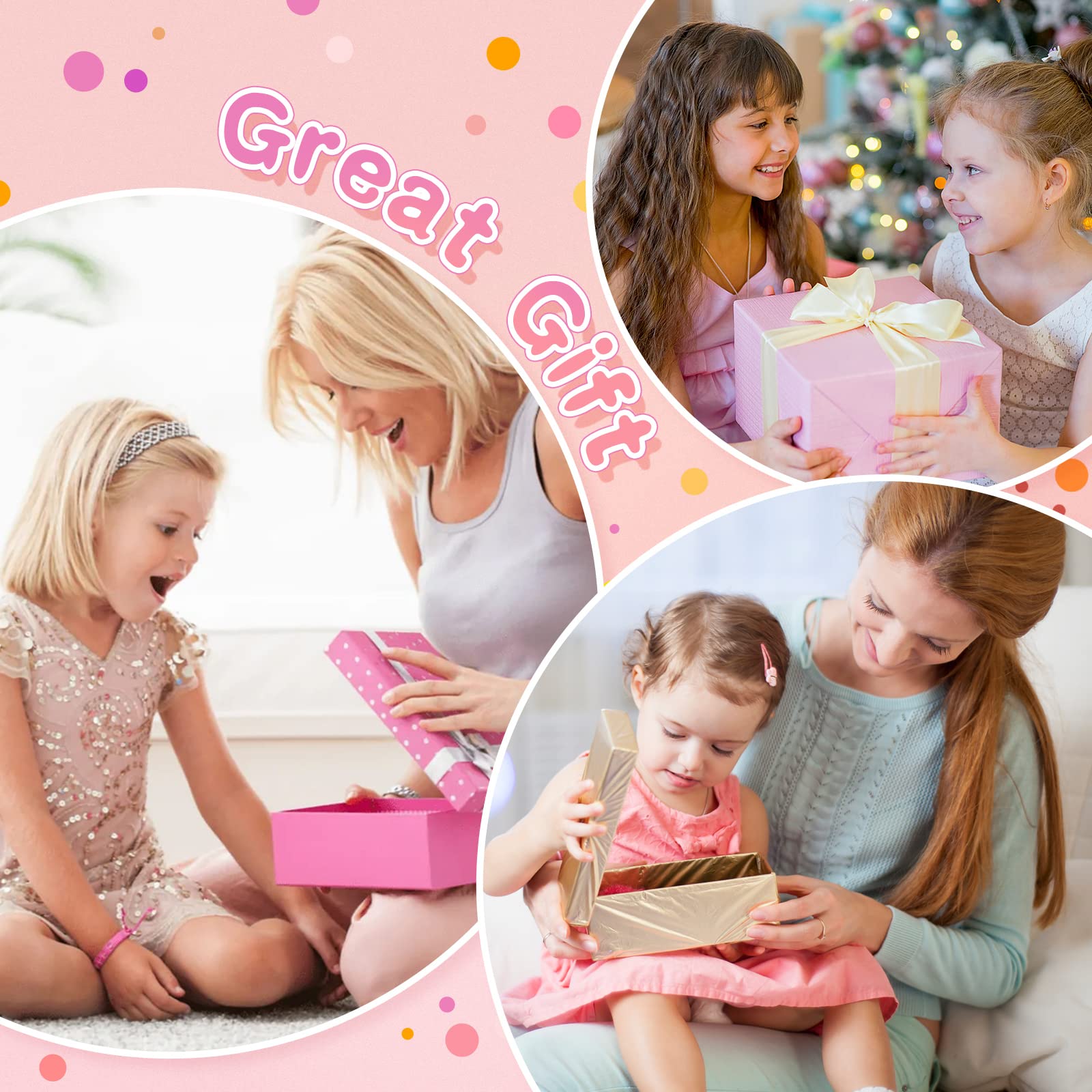 Lorfancy Lorfancy 12 Pcs Kids Bracelet Necklace for Girls Unicorn Mermaid Beaded Bracelets Toddler Cute Charm Play Jewelry Set Little Girls Colorful Friendship Dress up Gifts