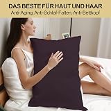 ZIMASILK 100% Mulberry Silk Pillowcase 19 Momme 40x60 Eggplant Purple view 3