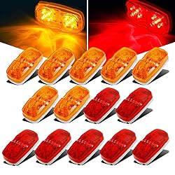 Partsam 14x Trailer RV Marker LED Light Double