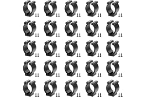 EXTCCT Billiards Pool Cue Clips With Screws: 30 Pieces Snooker Cue Holder Clips Pool Cue Clamps with Screws for Pool Cues Rack Storage Fishing Pole Rod Holder Clips