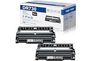 HIGCOR DR-730 DR730 Drum Unit (Not Toner) Replacement for Brother DR 730 to use with MFC-L2710DW MFC-L2750DW HL-L2395DW HL-L2370DW HL-L2350DW HL-L2390DW DCP-L2550DW Printer(2-Pack,Black)