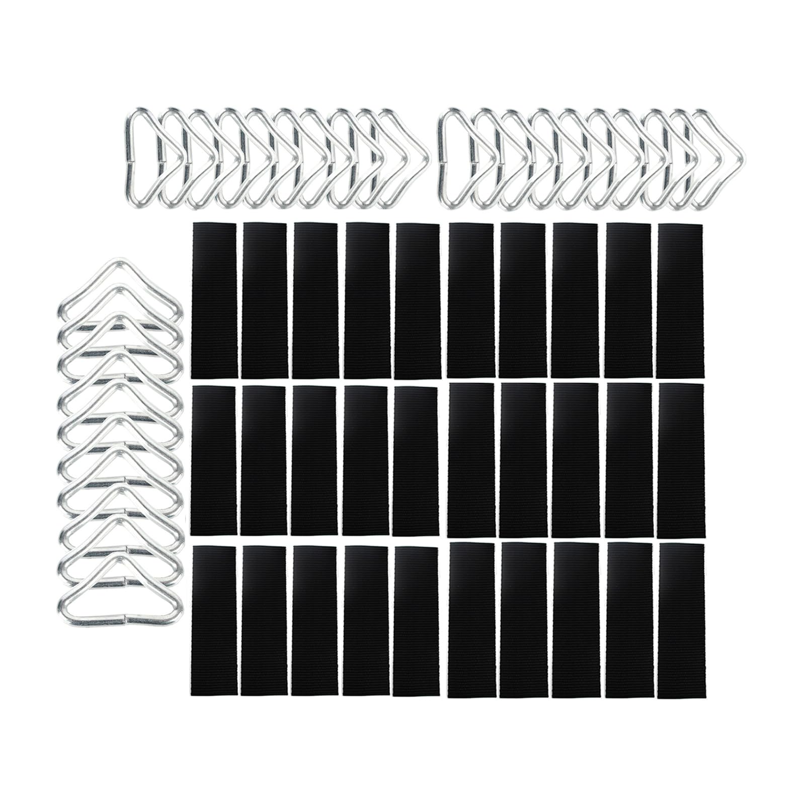 BEITESI Trampoline Accessories Trampoline Triangle Buckle Trampoline triangle rings replacement Trampoline triangle ring(30 pieces)