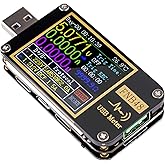 USB Tester USB Voltage Meter FNB48 PD Trigger Voltmeter USB 3.0 Voltage and Current Tester DC 4-24V 6.5A USB C Multimeter PPS