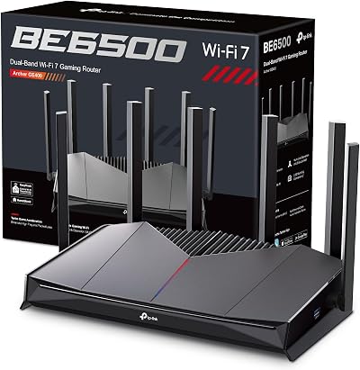 TP-Link Archer GE400 Dual-Band WiFi 7 Gaming Router GE400 EasyMesh 6 Antennas