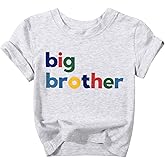 Big Brother Shirt Toddler Baby Boys Promoted to Big Brother Announcement T-Shirt Big Bro Short Sleeve Cotton Tee
