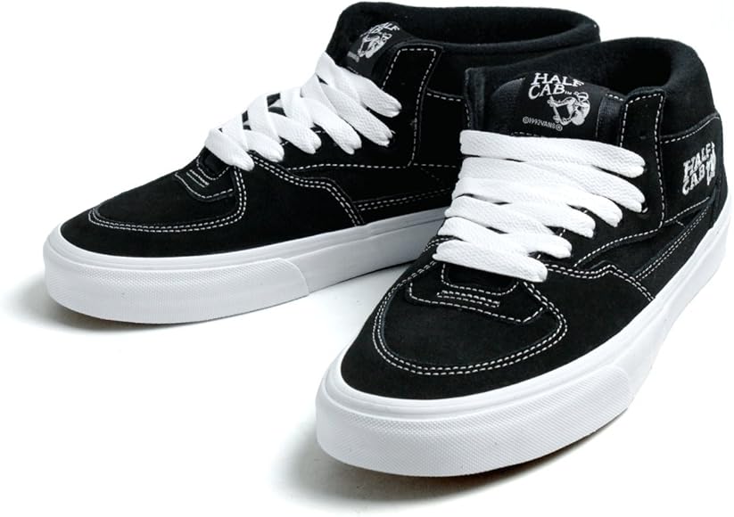vans half cab white black sole