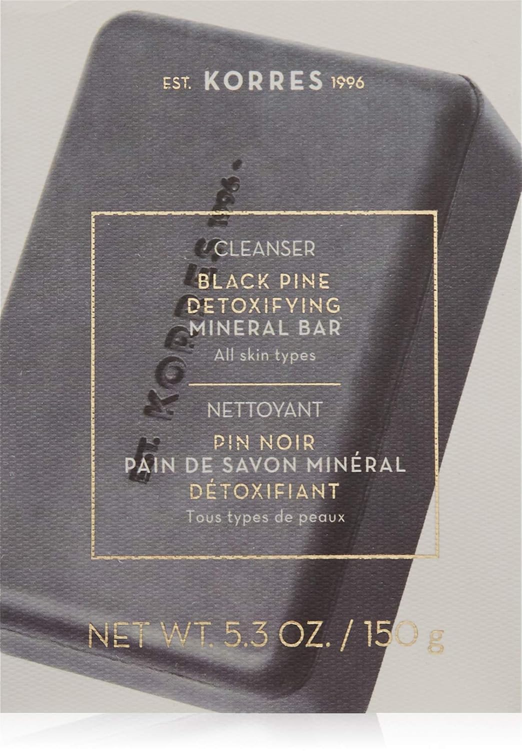 KORRES Black Pine Detoxifying Mineral Bar, 5.3 oz.