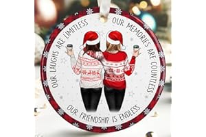 Hzuooii Our Friendship is Endless Christmas Ornaments Christian Friend Gifts for Women, Best Friend Ornaments for Christmas T