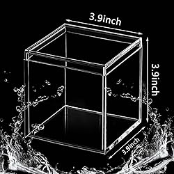 Blulu 8 Pieces Clear Acrylic Plastic Jewelry Box