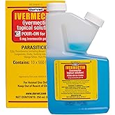 Durvet Ivermectin Pour On Cattle Dewormer 5mg/ml - Ivermectin Topical Solution 250ml