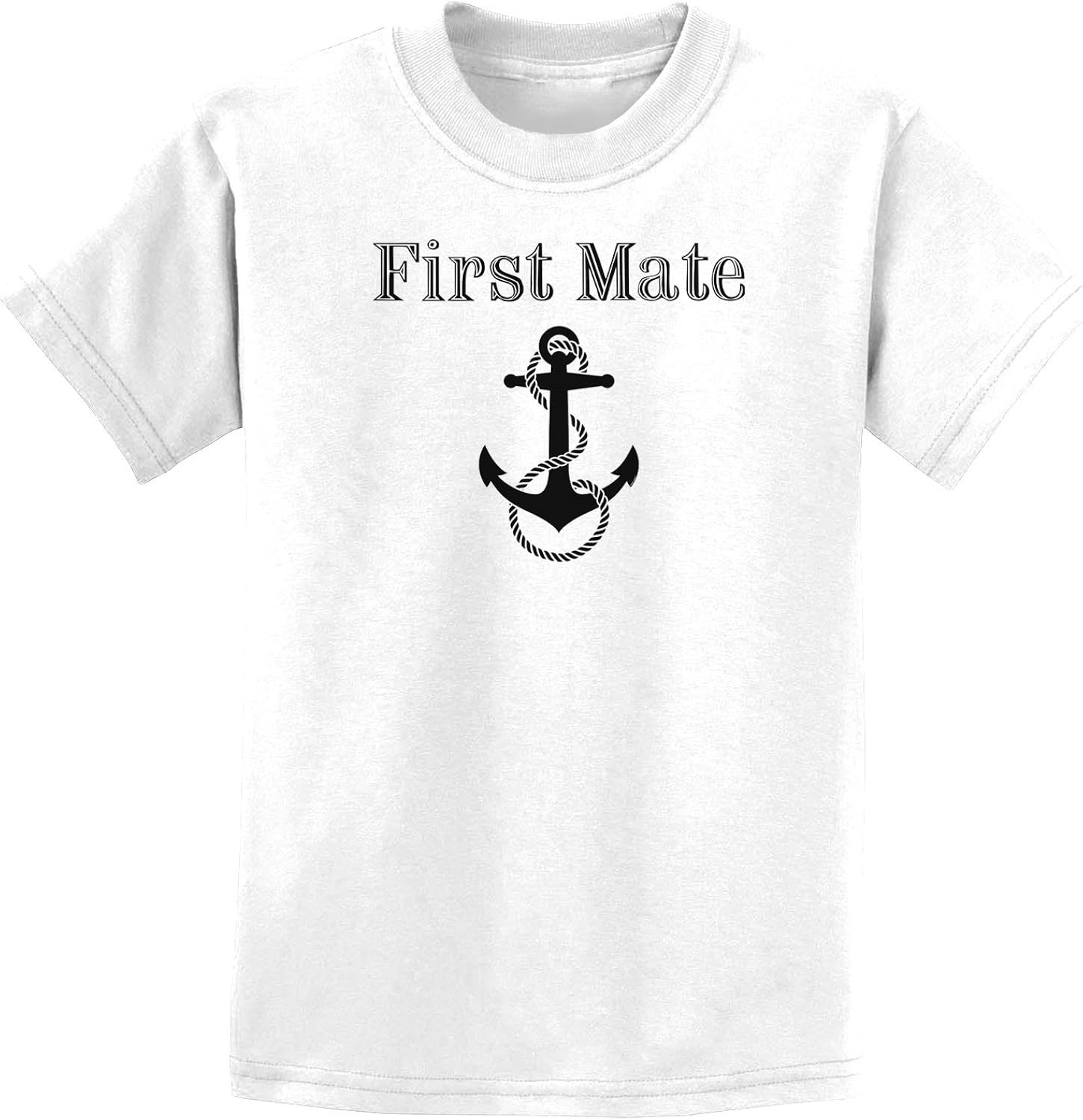 Ship First Mate Nautical Anchor Boating Childrens TShirt