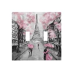 Paris Street Eiffel Tower Pink Floral 2 Gang Light
