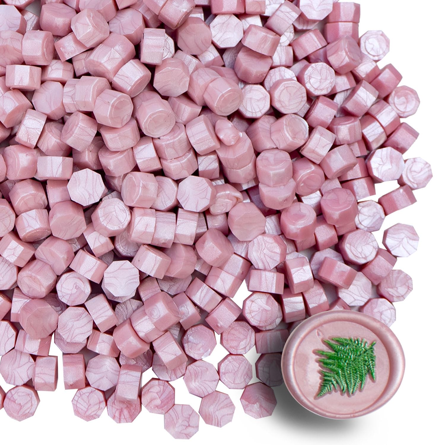 Tomgenrine Premium Wax Seal Beads - 520 Pearlescent Pink Sealing Pellets for Letters, Greeting Cards, Wine Bottles & Crafts | Professional Quality for Wedding Invitations, Party Decor & DIY Projects
