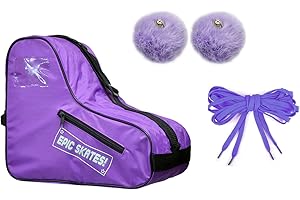 EPIC SKATES Epic Purple Roller Skate Accessory 3 Pc. Bundle w/Bag, Laces, & Pompoms
