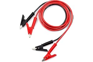Dual Alligator Clips Electrical Test Leads,Insulation Battery Test Leads, 15A Multimeter Leads,Jumper Wires Alligator Clips L
