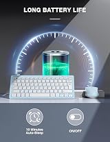 TECKNET Mini Wireless Keyboard and Mouse Set 2.4G USB Nano Receiver 12 view 6