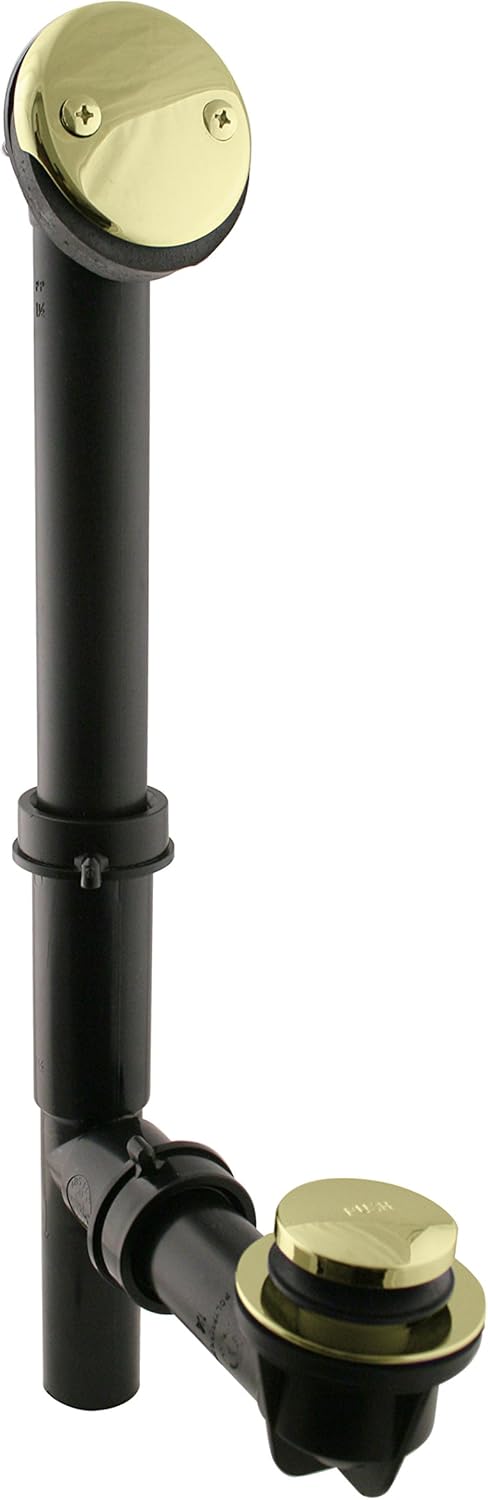 Westbrass 593144-62 Black 1-1/2" Tubular Tip Toe Bath Waste Drain Kit, Matte Black - Bathtubs - 