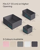 SONGMICS Drawer Organisers Set of 12 Foldable Fabric Storage Boxes Slate Grey view 5
