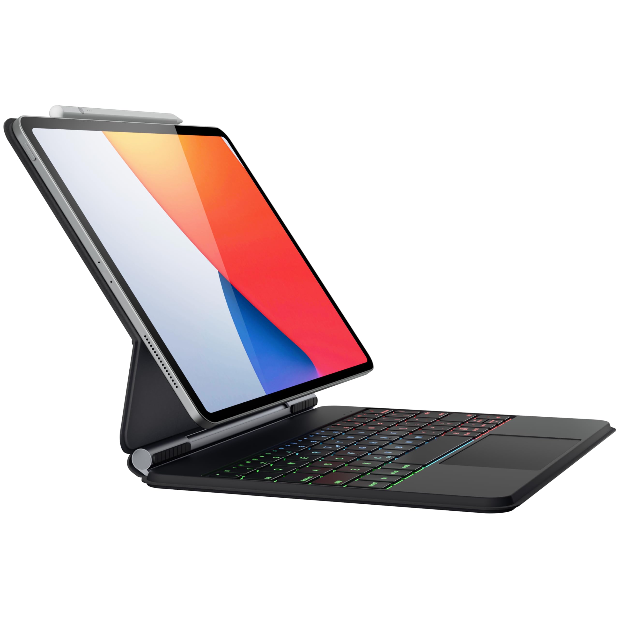 Photo 1 of doqo Keyboard case for iPad Air 11(M2/M3) 2024 2025,Air 5th,4th and iPad Pro 11(4th,3rd,2nd,1st Gen),Magic Keyboard case with trackpad for iPad Pro 11,iPad Air 11,4,5th Gen Slim Wireless Backlit Black