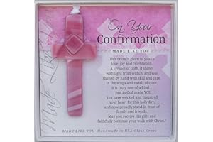 THE GRANDPARENT GIFT CO. The Grandparent Gift Handmade in USA Glass Cross/Confirmation Gift for Girl/Granddaughter/Goddaughter/Niece