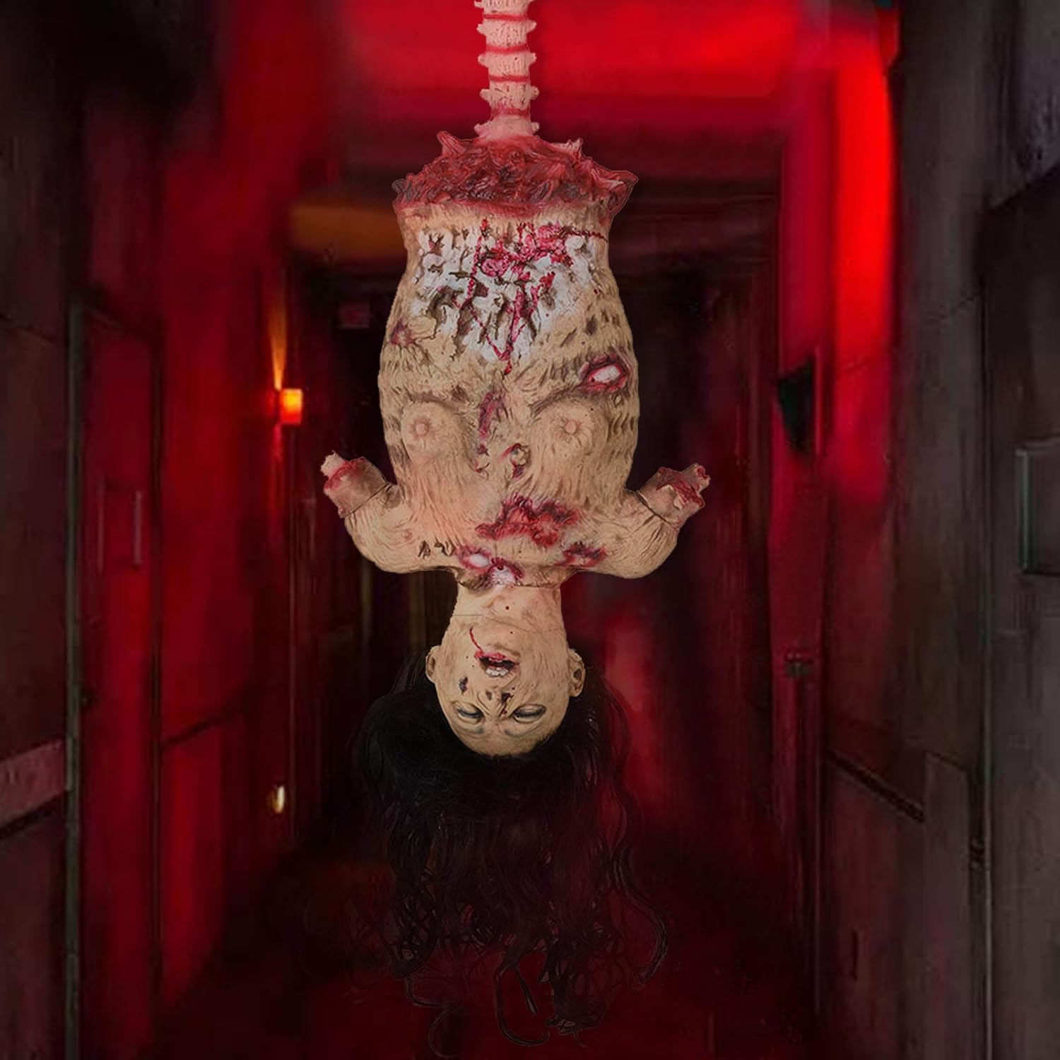 Half Body Limbless Woman Corpse Prop Halloween Decorations