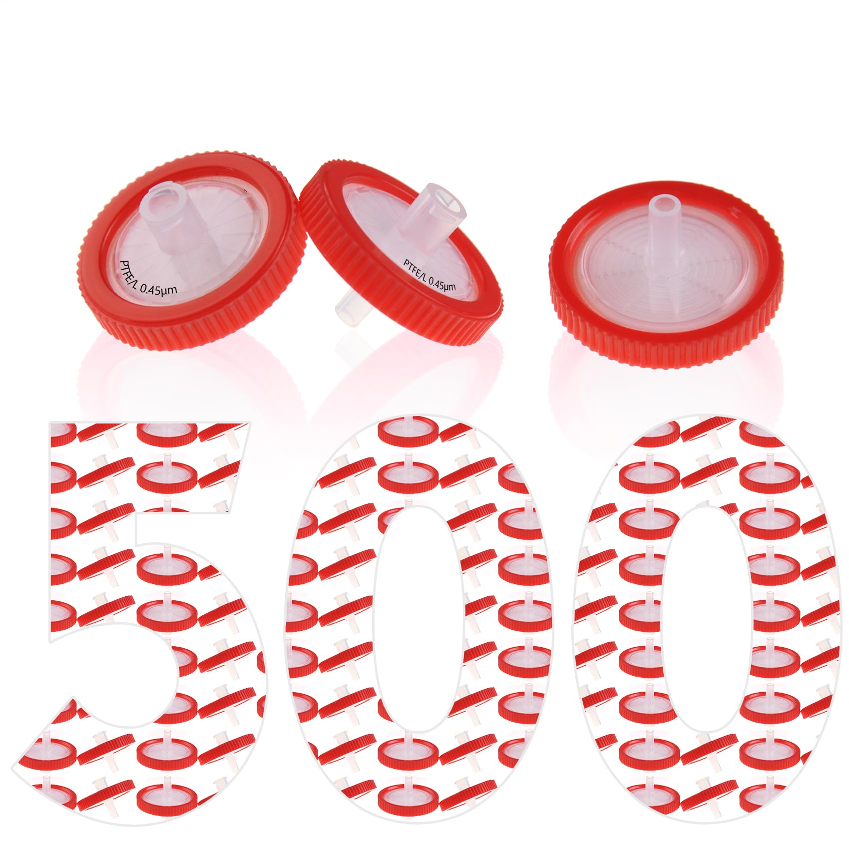 Photo 1 of Syringe Filters PTFE Membrane - 25 mm Membrane Diameter,0.45 um Pore Size,Pack of 500
