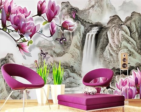 Amazon Co Jp Bzdhwwh壁紙壁3 Dのカスタマイズもサイズ3 D壁紙リビングルーム モダンmagnolia Chinese写真壁画壁紙 ホーム キッチン